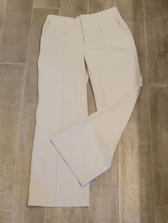Vuori Pants - Womens Vuori Meta Wide Leg Cream Pants